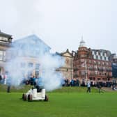 Claire Dowling officially became the first woman to serve as captain of The Royal and Ancient Golf Club of St Andrews at the traditional driving-in ceremony on the 1st tee of the Old Course on Friday morning
