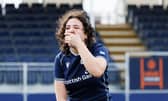 Holland Bogan during a Scotland Women's team run at Hive Stadium.