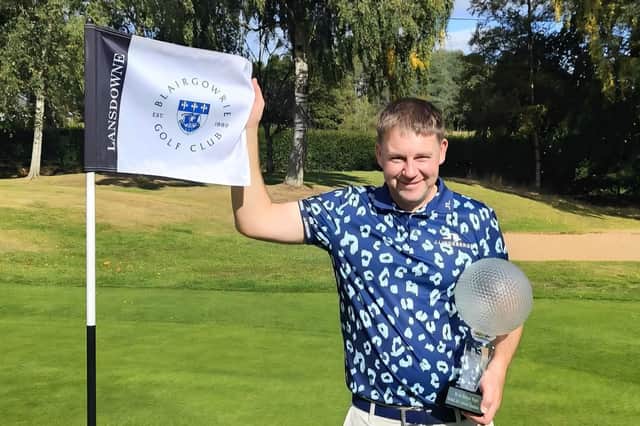 Lanark’s Garry McLethie won The Hutcheon, an over-40s’ event with The McAlpine at Blairgowrie