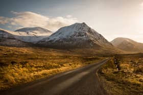 The scenic Glen Etive valley in Argyll & Bute.