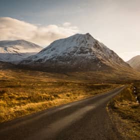 The scenic Glen Etive valley in Argyll & Bute.