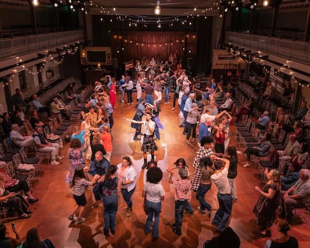 Company of the North American premiere of Ceilidh. Pic: Matthew Murphy.
