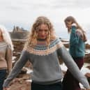Stoneybrek Sweater - Sandstorm + Charm + Velvet Woods 