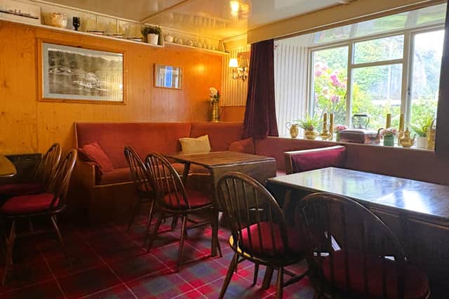 'The snug', a cosy, more quiet spot to sit and write and drink coffee at the hotel