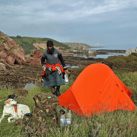 Chris Lewis (left) on Hildasay. PIC: Walter Baxter/Creative Commons/ geograph.org