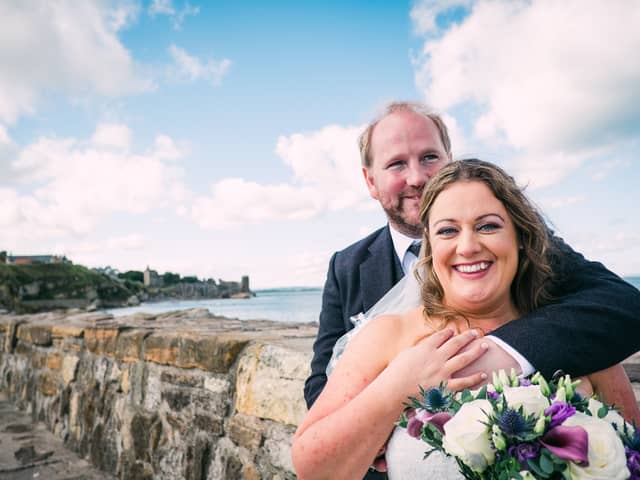 Lori-Mark Quate and his late wife Jacqui, who died along with the couple's baby daughter, Olivia, in childbirth. Picture: Daniel Rannoch.
