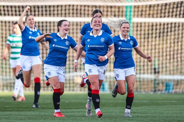 Rangers' Katie Wilkinson edged closer to a major goalscoring milestone in a statement win against Celtic on Sunday afternoon. Cr: SNS Group.