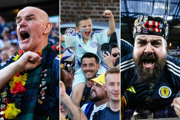 Here are 26 of the best photos of Scotland fans at the Euro 2024 game vs Switzerland. Cr: SNS Group.