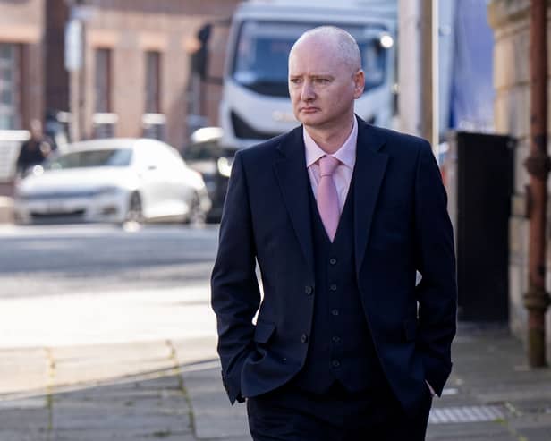 Graeme Dott outside court