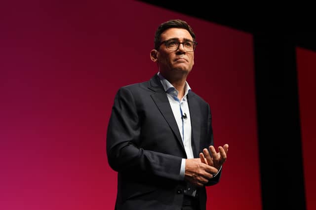 Andy Burnham during his Labour conference speech