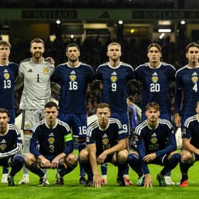 The Scotland team pictured before the Nations League match against Switzerland at Hampden.