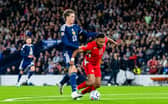 Scotland's Jack Hendry fouls Switzerland's Dan Ndoye which results in a red card and free kick.  (Photo by Paul Devlin / SNS Group)