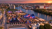 An artist impression of Terminal V 2027 as the festival move to a new site in Glasgow. 