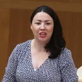 Monica Lennon in the Scottish Parliament