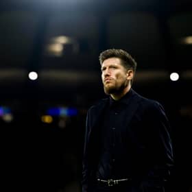 Scotland head coach Sebastien Pocognoli during the 3-0 defeat by Switzerland at Hampden.
