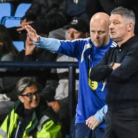 Scotland Under-21 boss praised his side following their 5-2 win over Azerbaijan. Cr: SNS  Group.