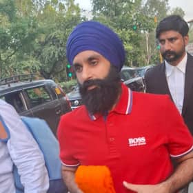 Jagtar Singh Johal pictured after being released on bail. Picture:FreeJaggiNow