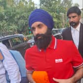 Jagtar Singh Johal pictured after being released on bail. Picture:FreeJaggiNow
