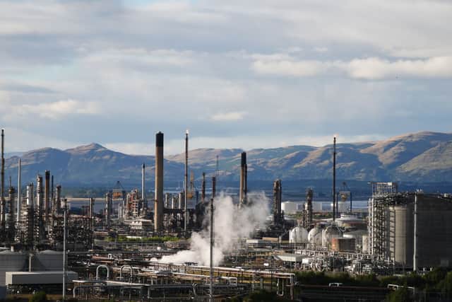 A landscape view of the Grangemouth refinery
