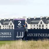 Matthew Jordan tees off on the second hole on day two of the Alfred Dunhill Links Championship at Carnoustie Golf Links 