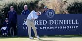 Bob MacIntyre tees off at the 1st at Kingsbarns Links in the second round of the Alfred Dunhill Links Championship