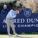 Bob MacIntyre tees off at the 1st at Kingsbarns Links in the second round of the Alfred Dunhill Links Championship