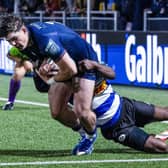 Edinburgh's Rory McHaffie scores the winning try against Stormers.