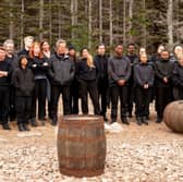 The cast of The Celebrity Traitors series 2 lined up for their first challenge. 