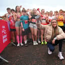 Eilish McColgan. at the start of The Junior Event.
