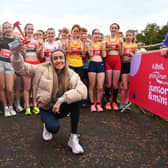Eilish McColgan. at the start of The Junior Event.