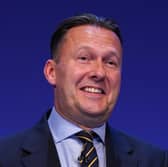 Russell Findlay looked upbeat at the Conservative Party Conference in Birmingham