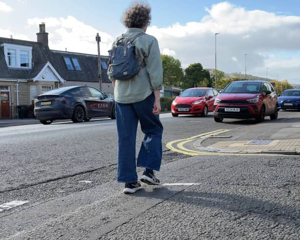 In this situation, the pedestrian has right of way, not the car (Picture: Andrew O'Brien)