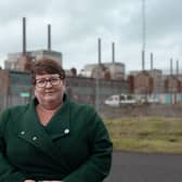 Laura Moodie MSP at the proposed Chapelcross site.