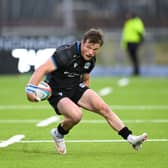 George Horne in action during the BKT United Rugby Championship match between Glasgow Warriors and Ulster at Scotstoun Stadium.
