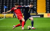 Findlay Curtis has been recalled to the Scotland senior squad after picking up four assists for the Under-21s in the 5-2 win over Azerbaijan at Rugby Park last week. (Photo by Rob Casey / SNS Group)