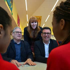 Andy Burnham, seen with Keir Starmer on a visit to a primary school in April, seems set to repeat some of his predecessor's mistakes (Picture: Paul Ellis/WPA pool)