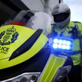 Police Scotland officer and bike