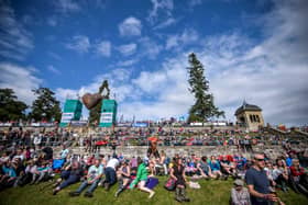 Crowds enjoy a sunny day at the Belladrum music festival.