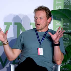 Sam Heughan at Wigtown Book Festival.