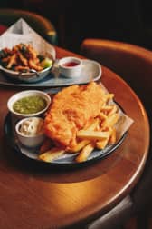 Irn Bru fish and chips in the Bruntsfield Hotel