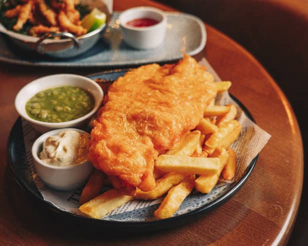 Irn Bru fish and chips in the Bruntsfield Hotel