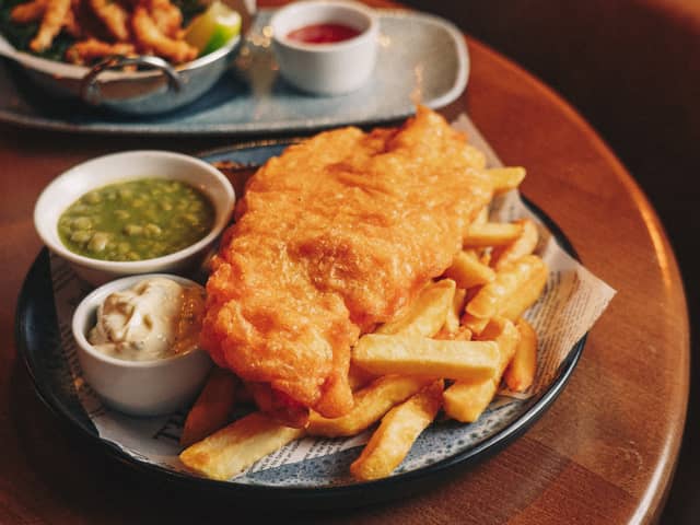 Irn Bru fish and chips in the Bruntsfield Hotel