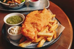 Irn Bru fish and chips in the Bruntsfield Hotel