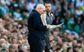 Falkirk Manager John McGlynn (L) and Coach Stephen McGinn