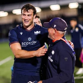 Edinburgh's Callum Hunter-Hill after the win over the DHL Stormers in the United Rugby Championship match at Hive Stadium.