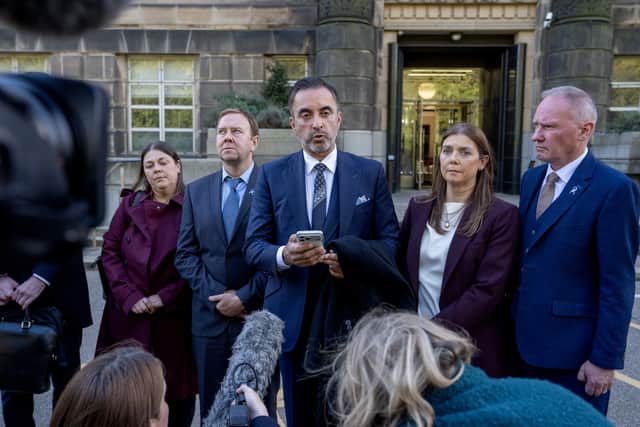 The family of Ethan Scott Brown gave a statement to the media through their solicitor outside St Andrew’s House on Wednesday.