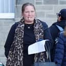 Simone Ramage leaving Edinburgh High Court, following a disposal hearing after being found responsible for killing her partner Brian Kowbel with an air rifle, following an examination of facts hearing, having been deemed unfit to stand trial