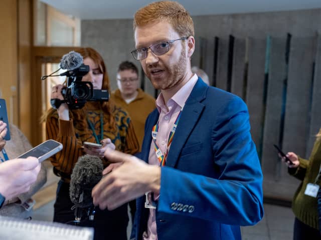 Ross Greer, of the Scottish Greens, likes to claim the moral high ground but his stance on the Middle East actually harms the Palestinian cause (Picture: Jane Barlow)