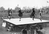 Competitors in a Highland Reel at Aboyne Highland Gathering, Aberdeenshire