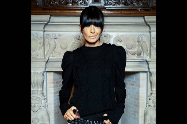 Claudia Winkleman wearing a piece by Judy R Clark on Celebrity Traitors.